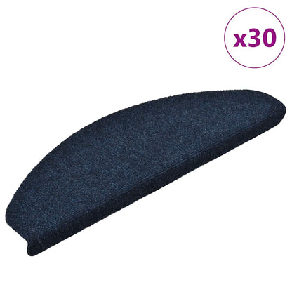 Stufenmatten Selbstklebend 30 Stk. 65x21x4 cm Marineblau Halbrund Groß