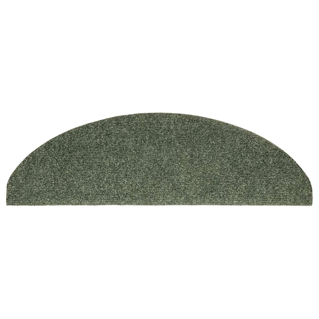 Stufenmatten Selbstklebend 30 Stk. 65x21x4 cm Grün Halbrund Groß