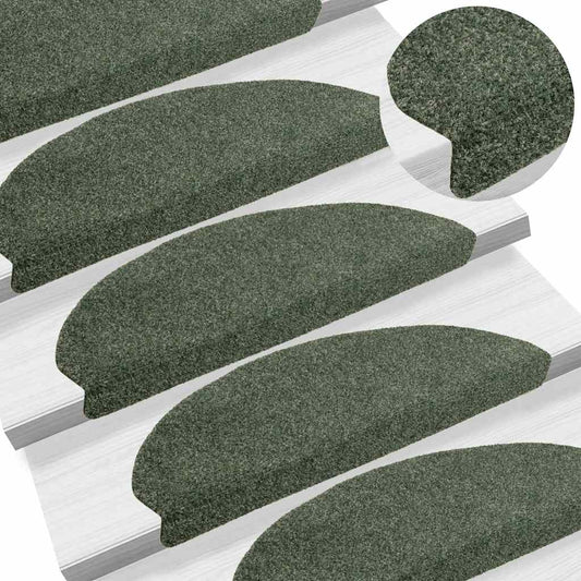Stufenmatten Selbstklebend 30 Stk. 65x21x4 cm Grün Halbrund Groß