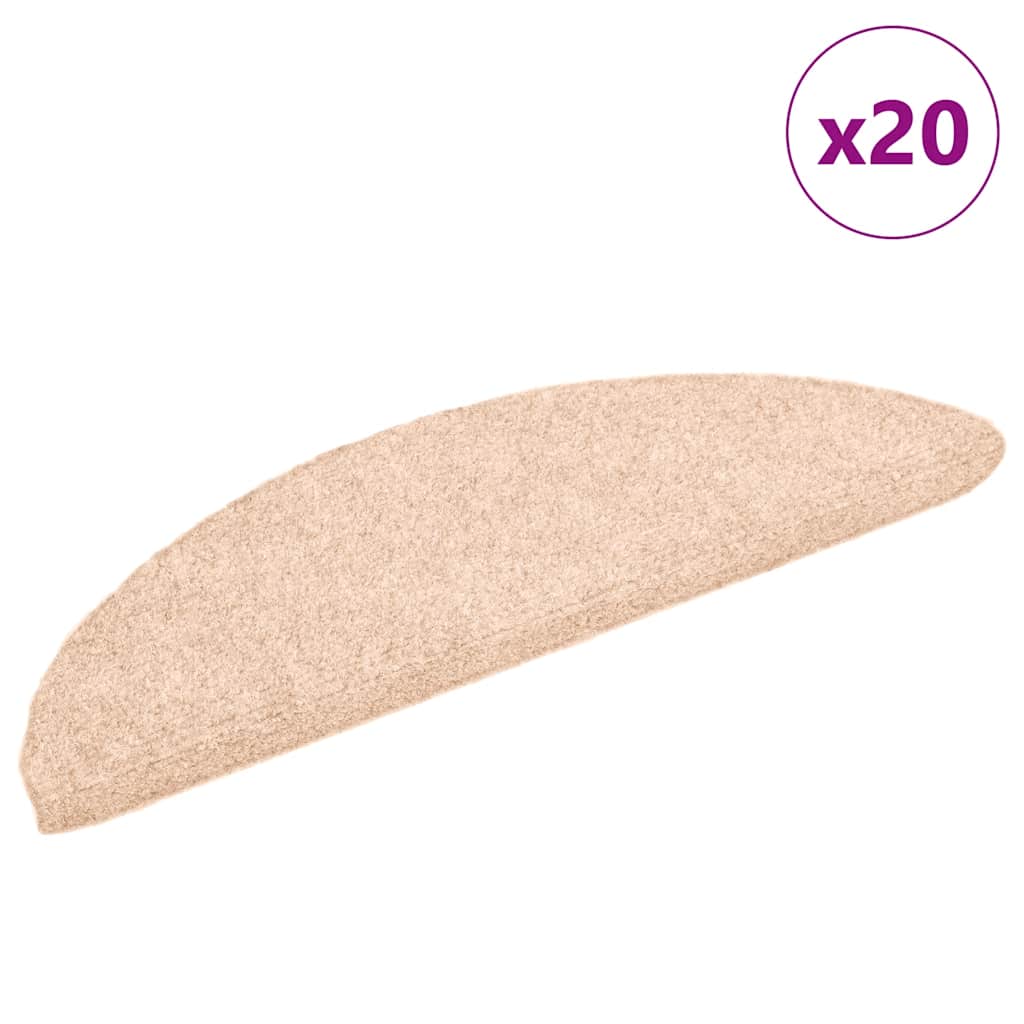 Stufenmatten Selbstklebend 20 Stk. 56x17x3 cm Hellbraun Halbrund