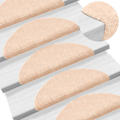 Stufenmatten Selbstklebend 20 Stk. 56x17x3 cm Hellbraun Halbrund