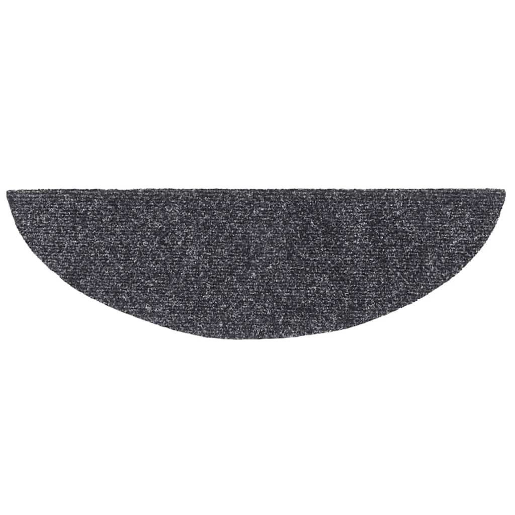 Stufenmatten Selbstklebend 20 Stk. 56x17x3 cm Dunkelgrau Halbrund