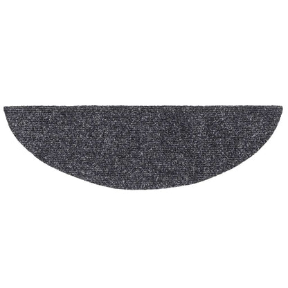 Stufenmatten Selbstklebend 20 Stk. 56x17x3 cm Dunkelgrau Halbrund