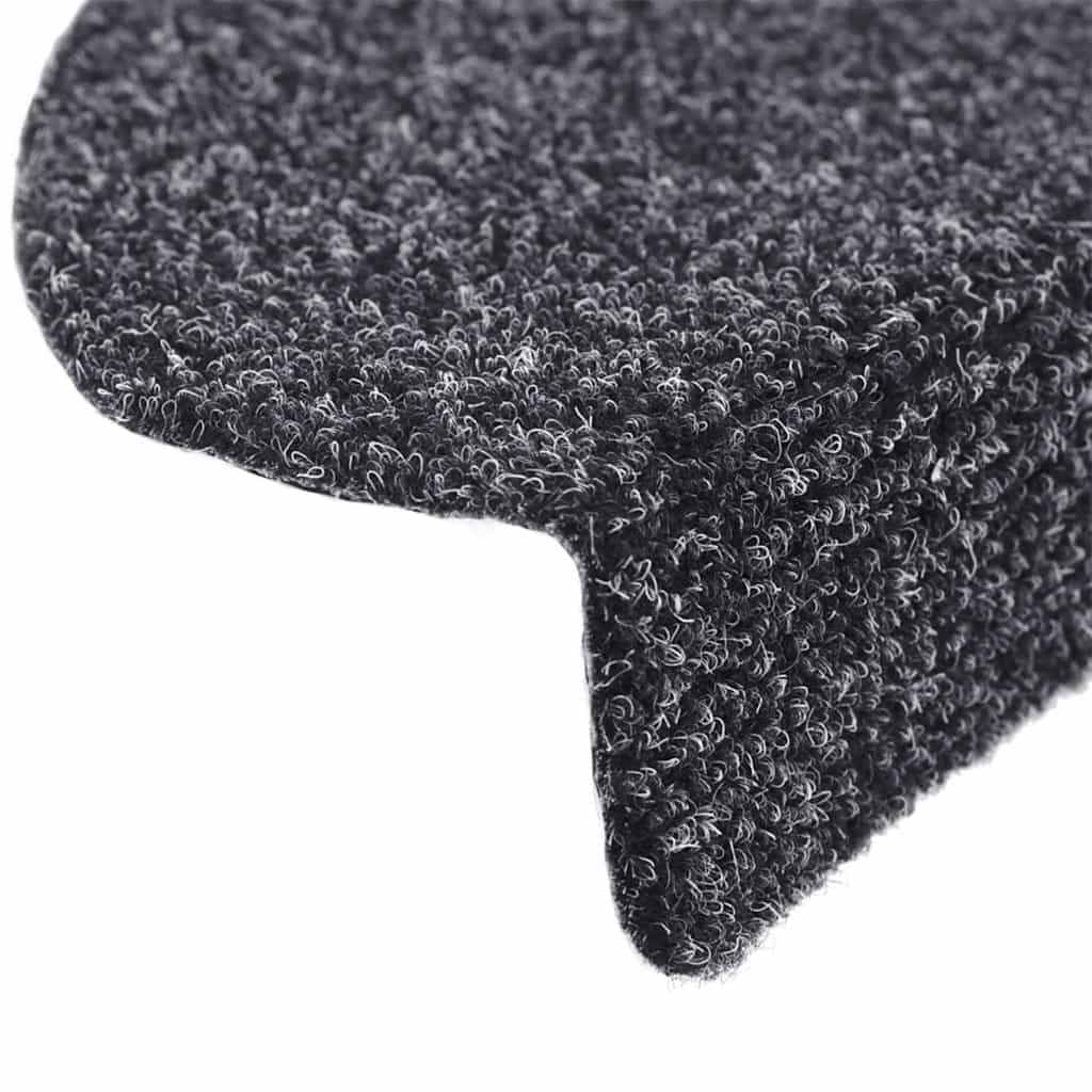 Stufenmatten Selbstklebend 20 Stk. 56x17x3 cm Dunkelgrau Halbrund