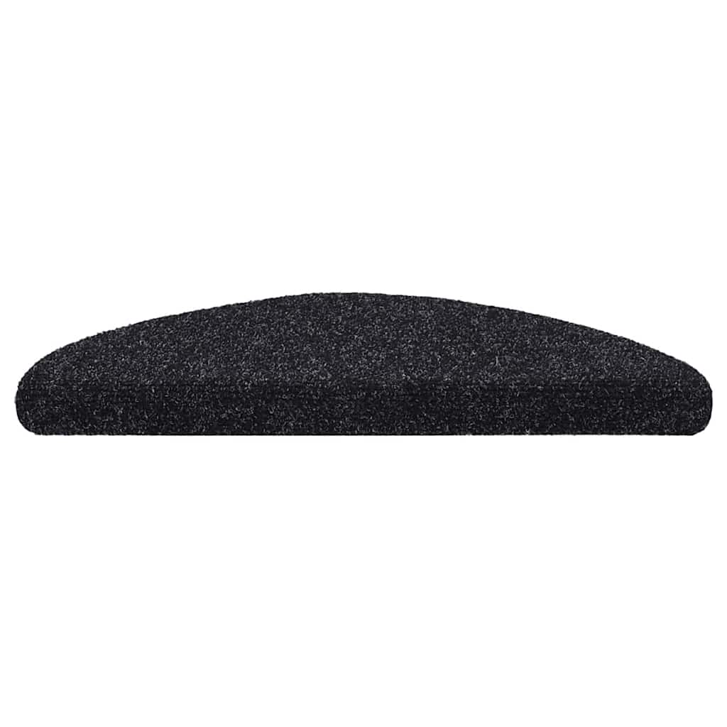 Stufenmatten Selbstklebend 20 Stk. 56x17x3 cm Schwarz Halbrund