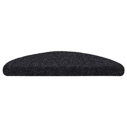 Stufenmatten Selbstklebend 20 Stk. 56x17x3 cm Schwarz Halbrund