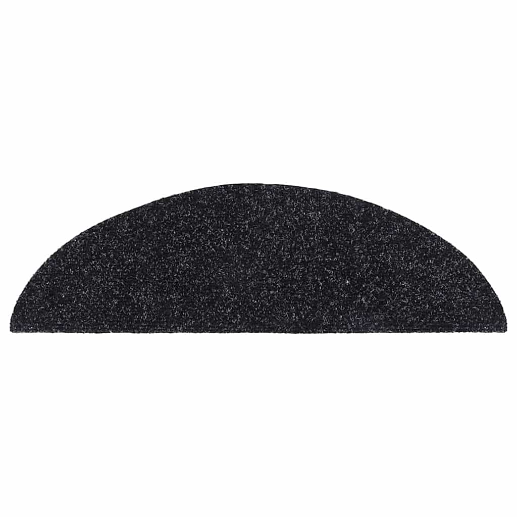 Stufenmatten Selbstklebend 20 Stk. 56x17x3 cm Schwarz Halbrund