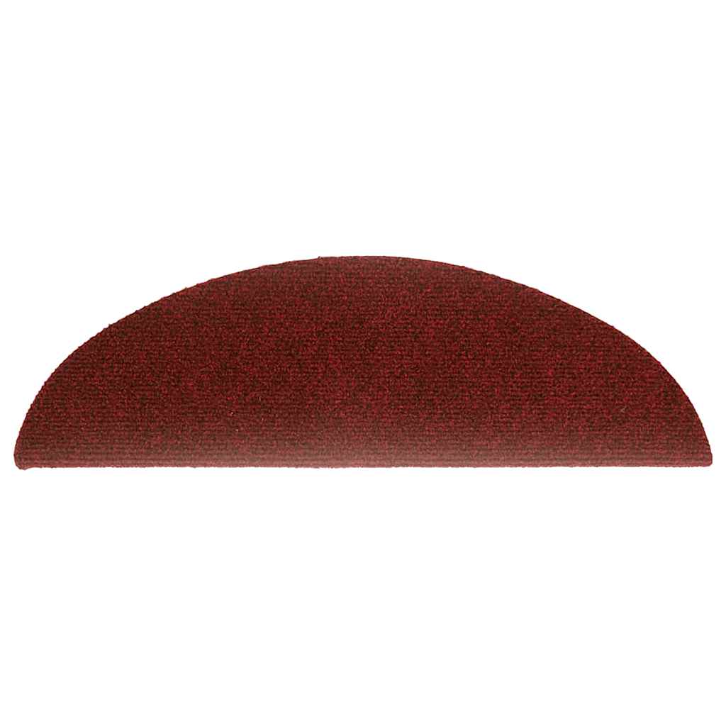 Stufenmatten Selbstklebend 20 Stk. 56x17x3 cm Bordeauxrot Halbrund