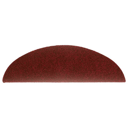 Stufenmatten Selbstklebend 20 Stk. 56x17x3 cm Bordeauxrot Halbrund