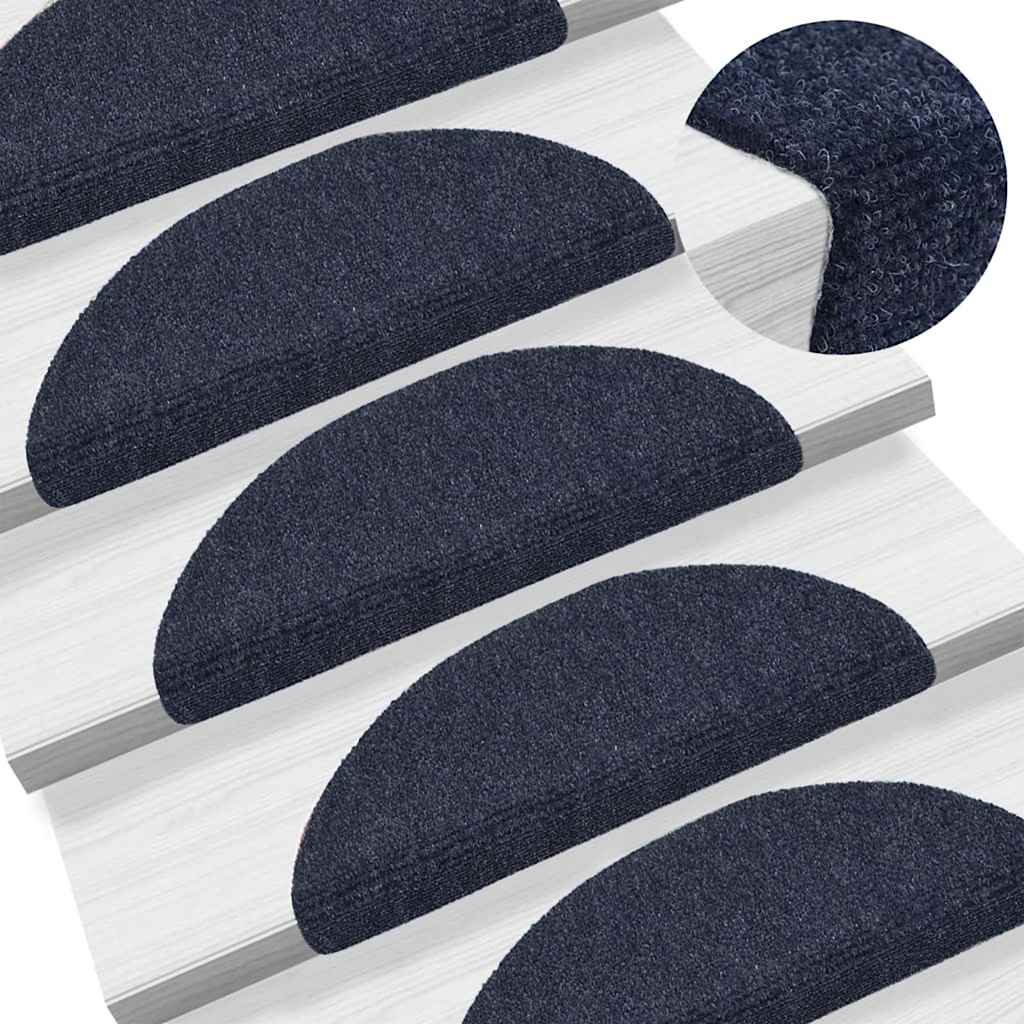 Stufenmatten Selbstklebend 20 Stk. 56x17x3 cm Blau Halbrund