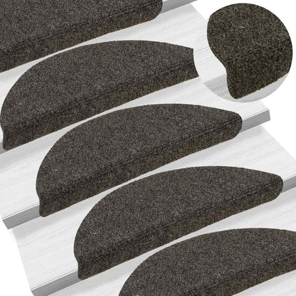 Stufenmatten Selbstklebend 20 Stk. 56x17x3 cm Anthrazit Halbrund