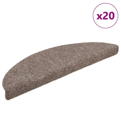 Stufenmatten Selbstklebend 20 Stk. 56x17x3 cm Beige Halbrund