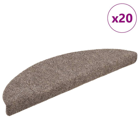 Stufenmatten Selbstklebend 20 Stk. 56x17x3 cm Beige Halbrund