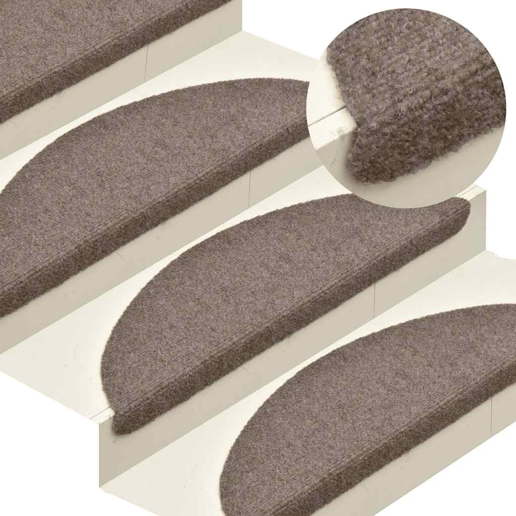 Stufenmatten Selbstklebend 20 Stk. 56x17x3 cm Beige Halbrund