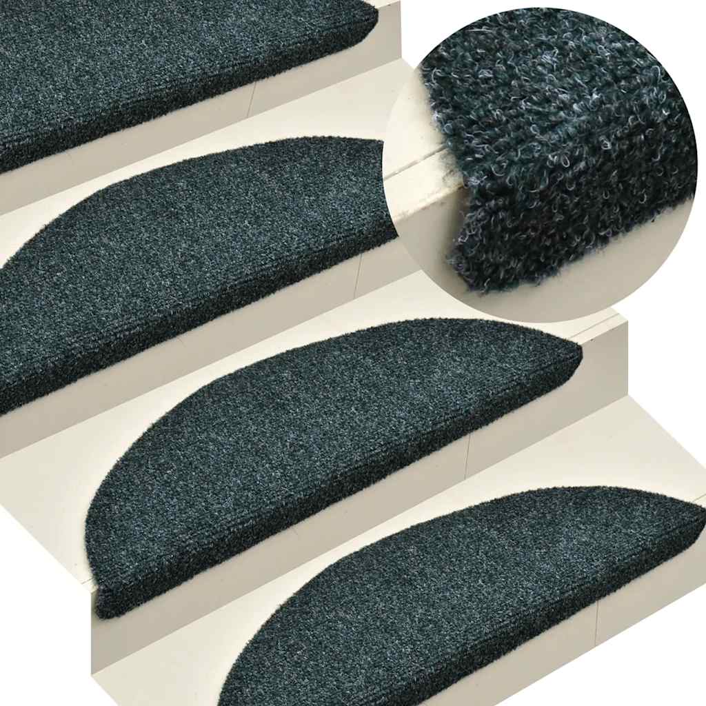 Stufenmatten Selbstklebend 20 Stk. 56x17x3 cm Grün Halbrund