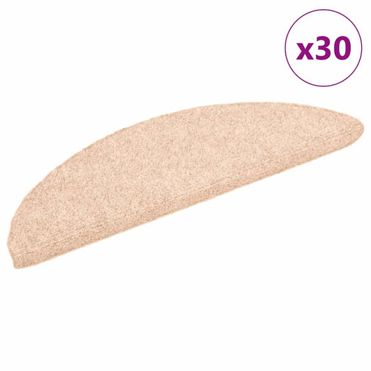 Stufenmatten Selbstklebend 30 Stk. 56x17x3 cm Hellbraun Halbrund