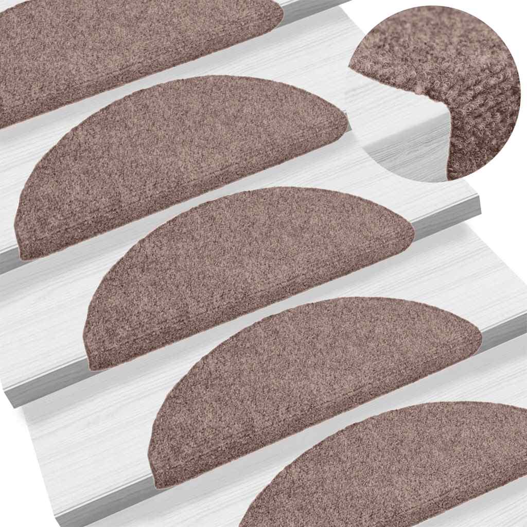 Stufenmatten Selbstklebend 30 Stk. 56x17x3 cm Hellbraun Halbrund