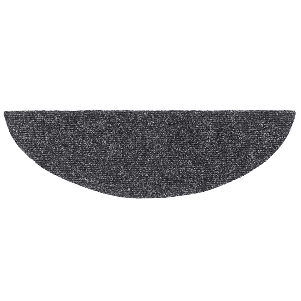 Stufenmatten Selbstklebend 30 Stk. 56x17x3 cm Dunkelgrau Halbrund