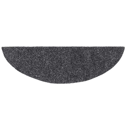 Stufenmatten Selbstklebend 30 Stk. 56x17x3 cm Dunkelgrau Halbrund
