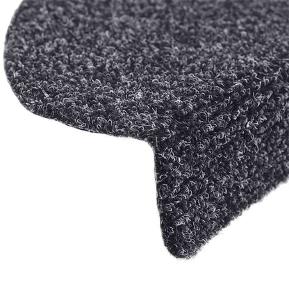 Stufenmatten Selbstklebend 30 Stk. 56x17x3 cm Dunkelgrau Halbrund
