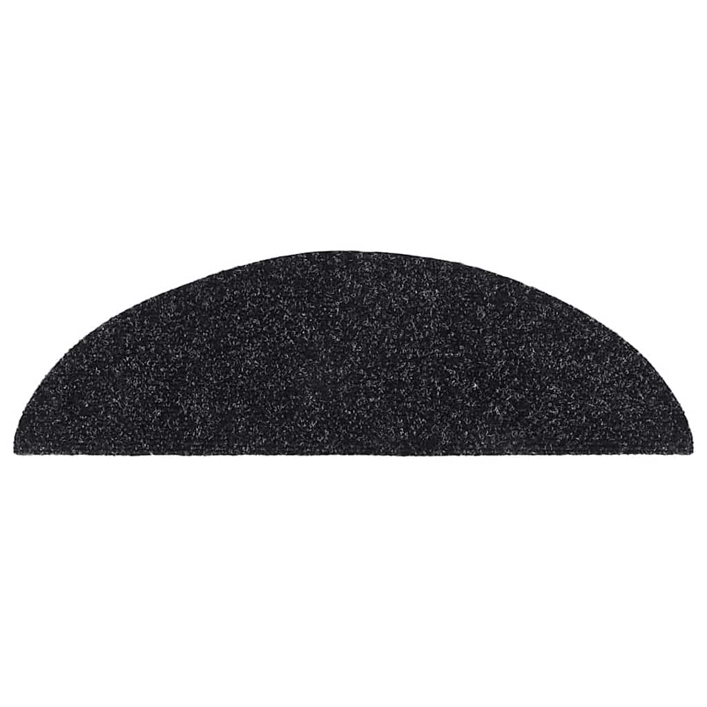 Stufenmatten Selbstklebend 30 Stk. 56x17x3 cm Schwarz Halbrund
