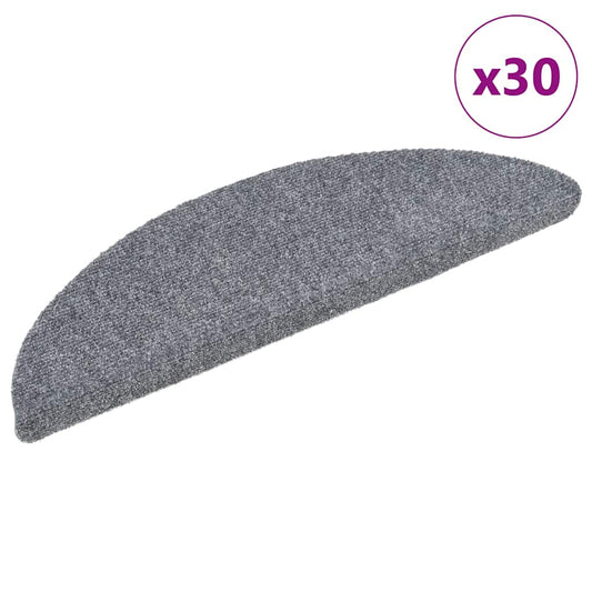 Stufenmatten Selbstklebend 30 Stk. 56x17x3 cm Hellgrau Halbrund