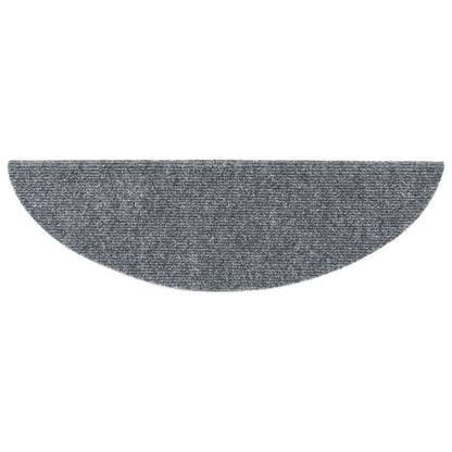 Stufenmatten Selbstklebend 30 Stk. 56x17x3 cm Hellgrau Halbrund