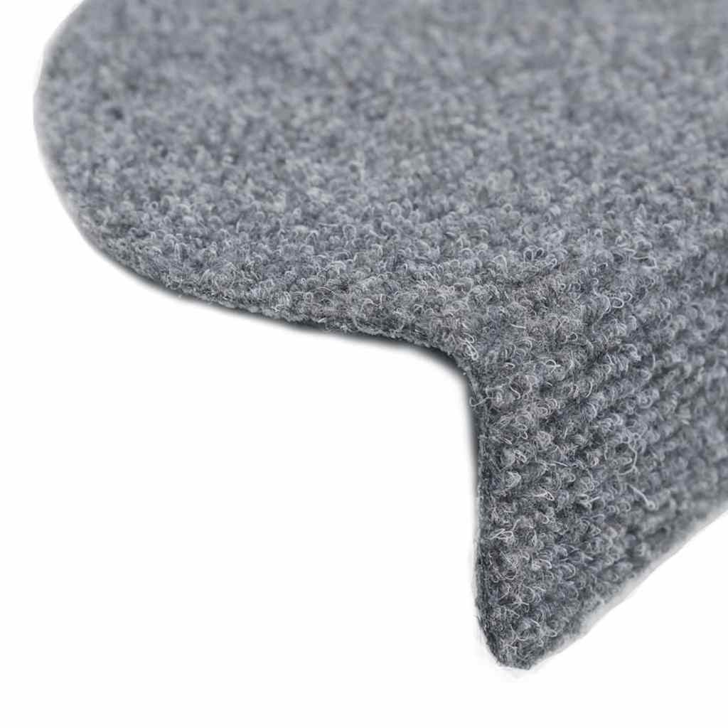 Stufenmatten Selbstklebend 30 Stk. 56x17x3 cm Hellgrau Halbrund