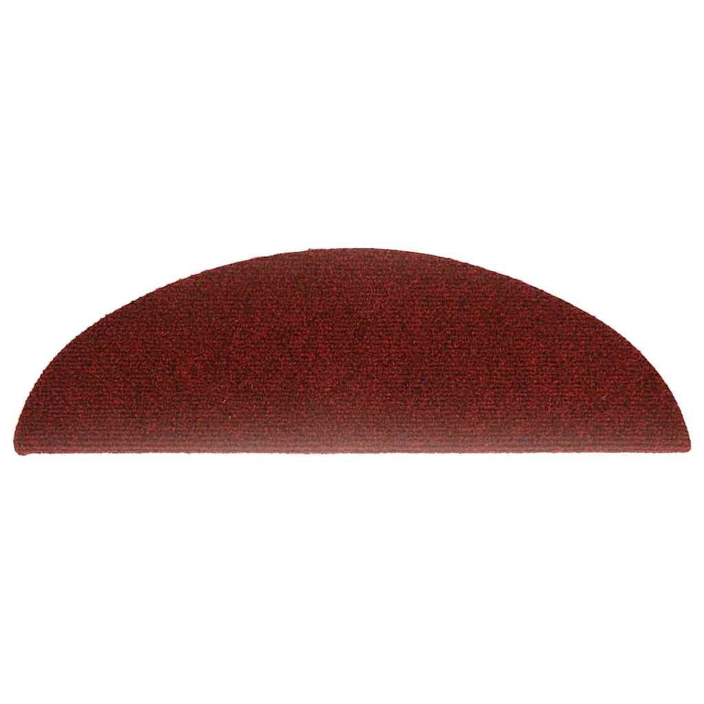 Stufenmatten Selbstklebend 30 Stk. 56x17x3 cm Bordeauxrot Halbrund