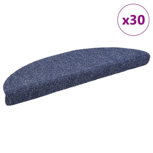 Stufenmatten Selbstklebend 30 Stk. 56x17x3 cm Blau Halbrund