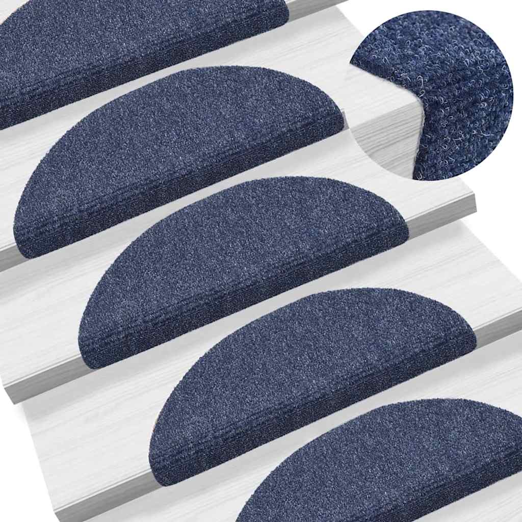 Stufenmatten Selbstklebend 30 Stk. 56x17x3 cm Blau Halbrund