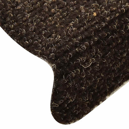 Stufenmatten Selbstklebend 30 Stk. 56x17x3 cm Dunkelbraun Halbrund