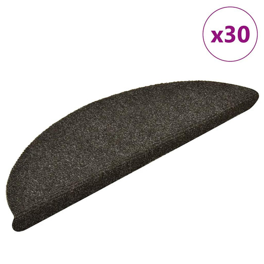 Stufenmatten Selbstklebend 30 Stk. 56x17x3 cm Anthrazit Halbrund