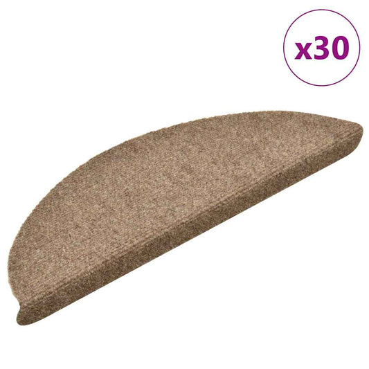 Stufenmatten Selbstklebend 30 Stk. 56x17x3 cm Beige Halbrund