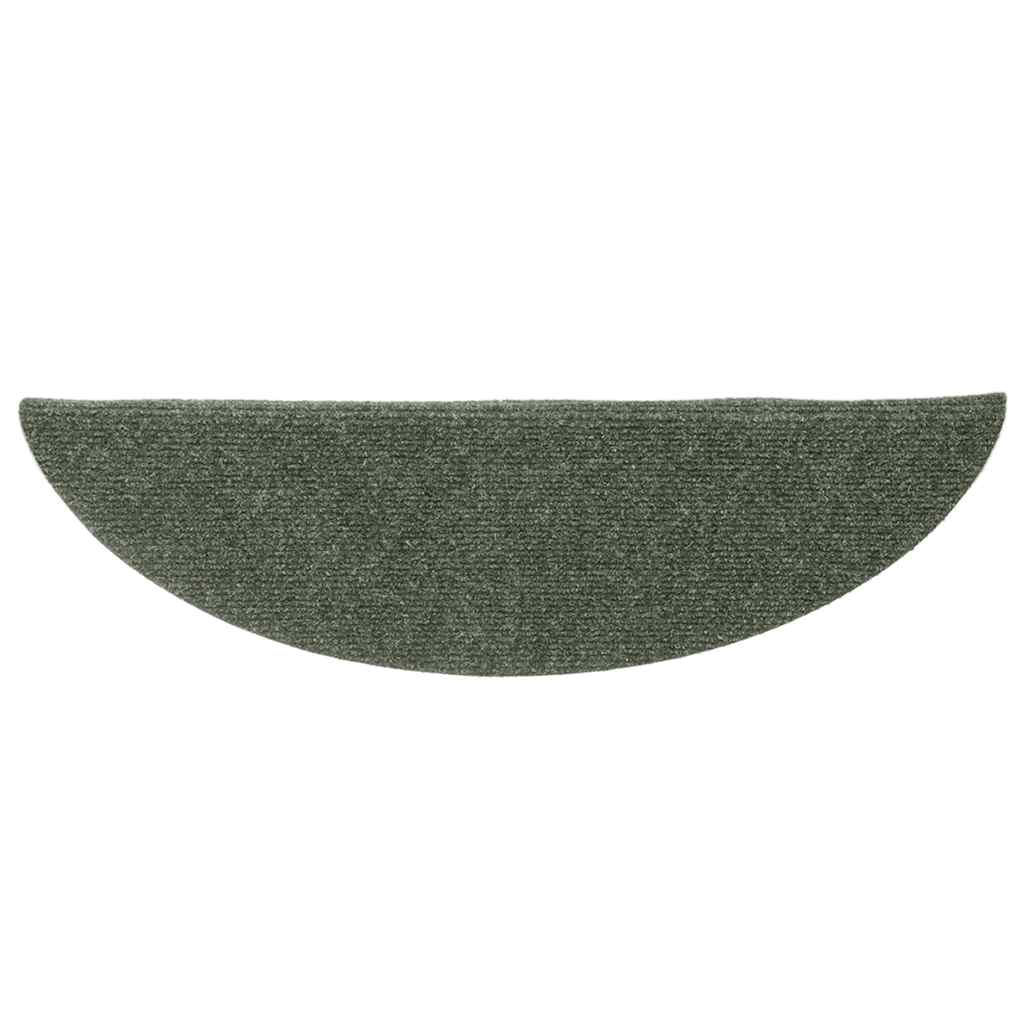 Stufenmatten Selbstklebend 30 Stk. 56x17x3 cm Grün Halbrund