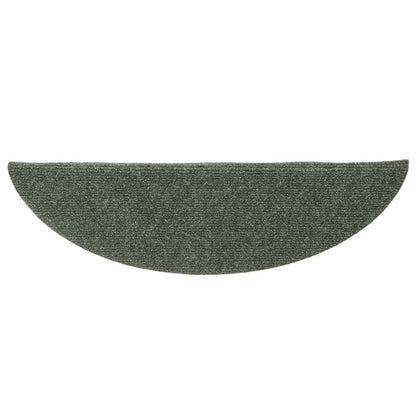 Stufenmatten Selbstklebend 30 Stk. 56x17x3 cm Grün Halbrund