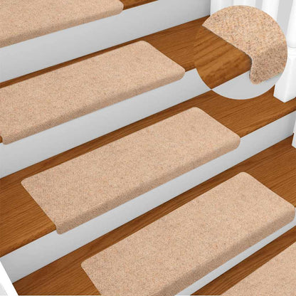 Stufenmatten Selbstklebend 30 Stk. 65x21x4 cm Creme Rechteckiger Rand