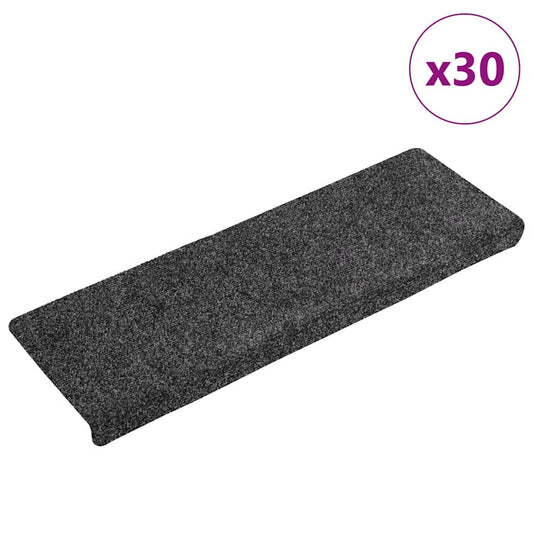 Stufenmatten Selbstklebend 30 Stk. 65x21x4 cm Grau Rechteckiger Rand
