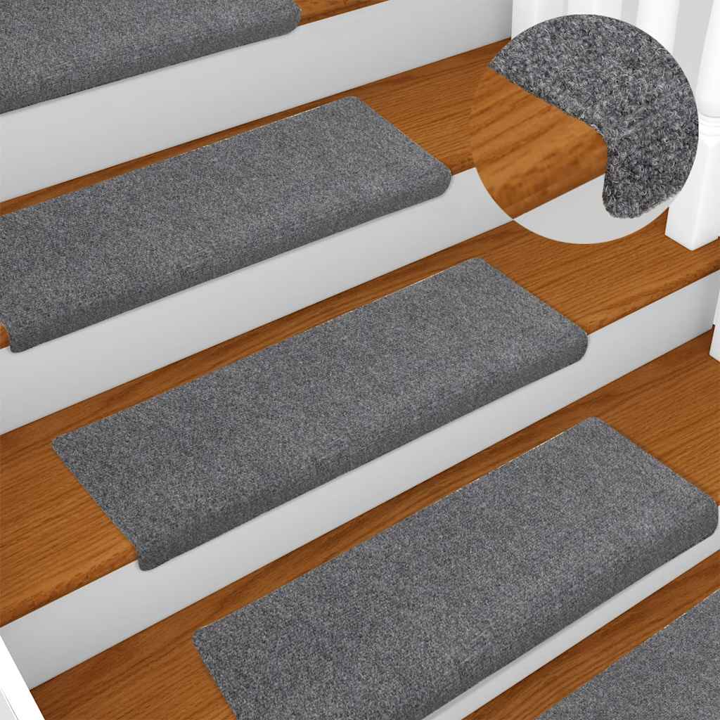 Stufenmatten Selbstklebend 30 Stk. 65x21x4 cm Hellgrau Rechteckiger Rand