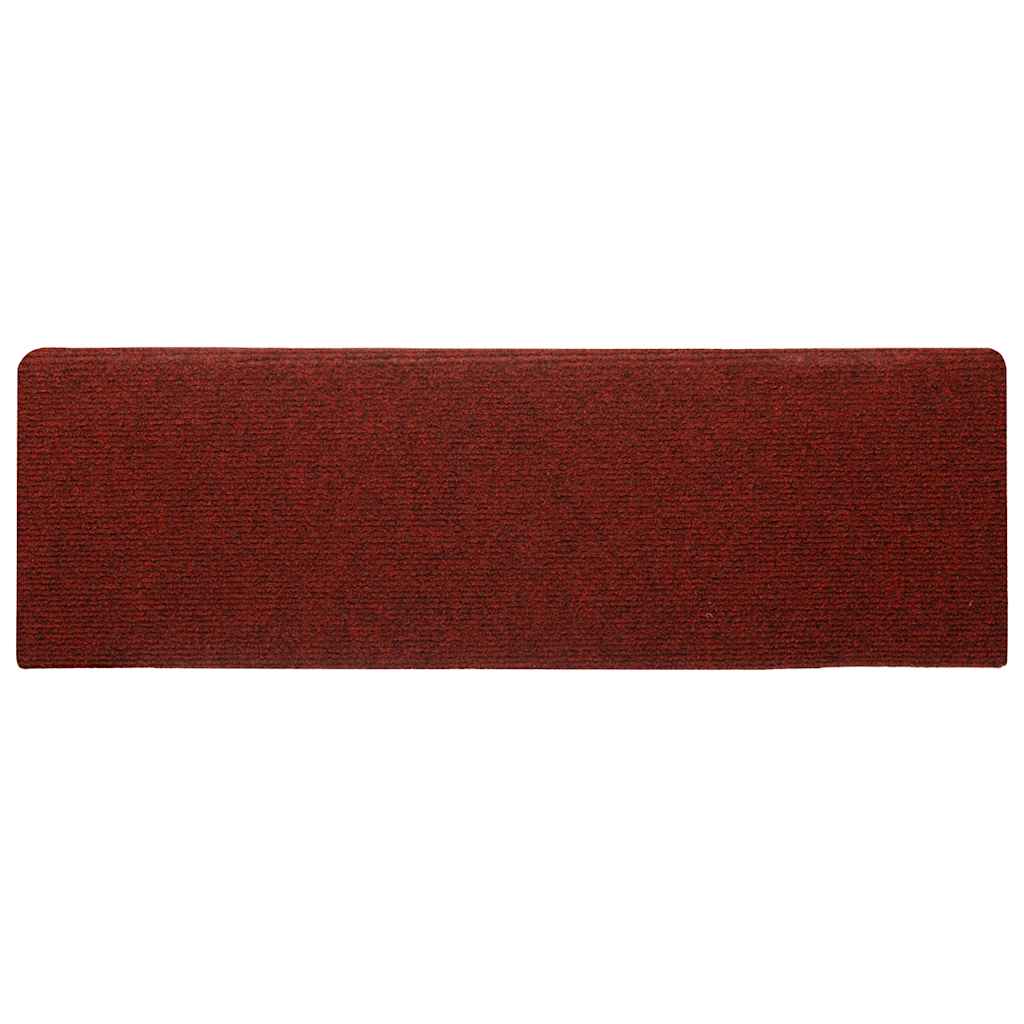 Stufenmatten Selbstklebend 30 Stk. 65x21x4 cm Bordeauxrot Rechteckiger Rand