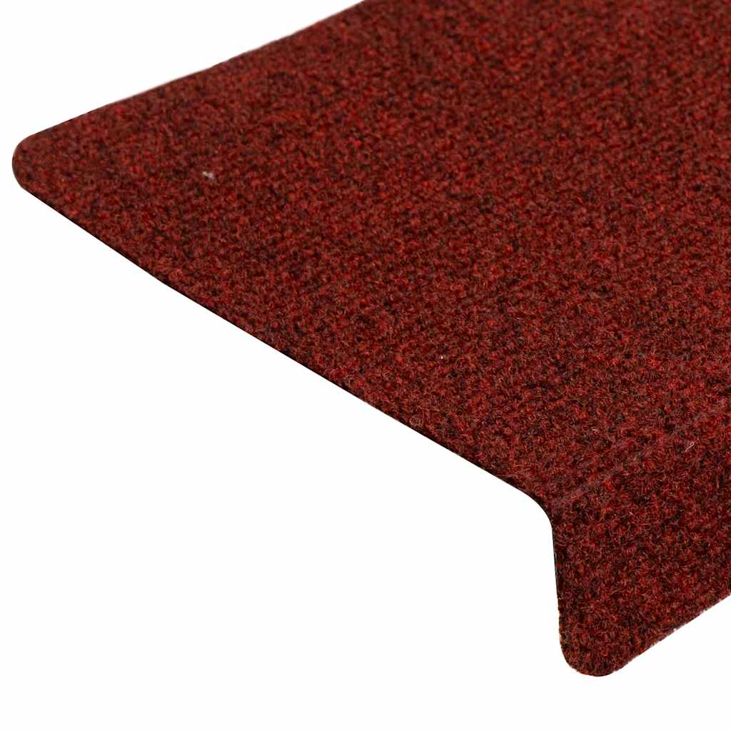 Stufenmatten Selbstklebend 30 Stk. 65x21x4 cm Bordeauxrot Rechteckiger Rand