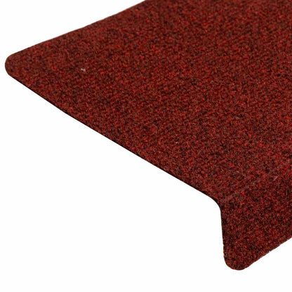 Stufenmatten Selbstklebend 30 Stk. 65x21x4 cm Bordeauxrot Rechteckiger Rand
