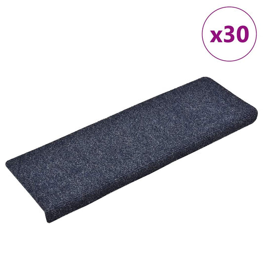 Stufenmatten Selbstklebend 30 Stk. 65x21x4 cm Blau Rechteckiger Rand