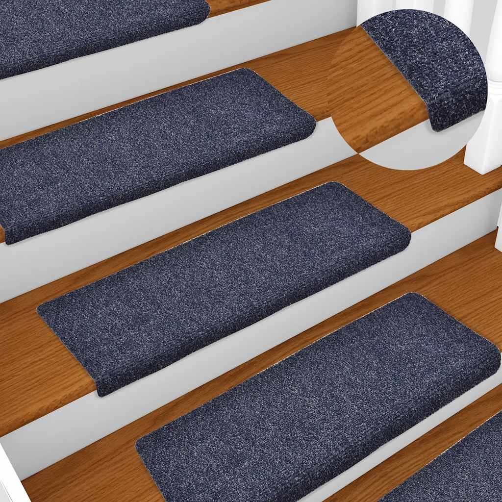 Stufenmatten Selbstklebend 30 Stk. 65x21x4 cm Blau Rechteckiger Rand