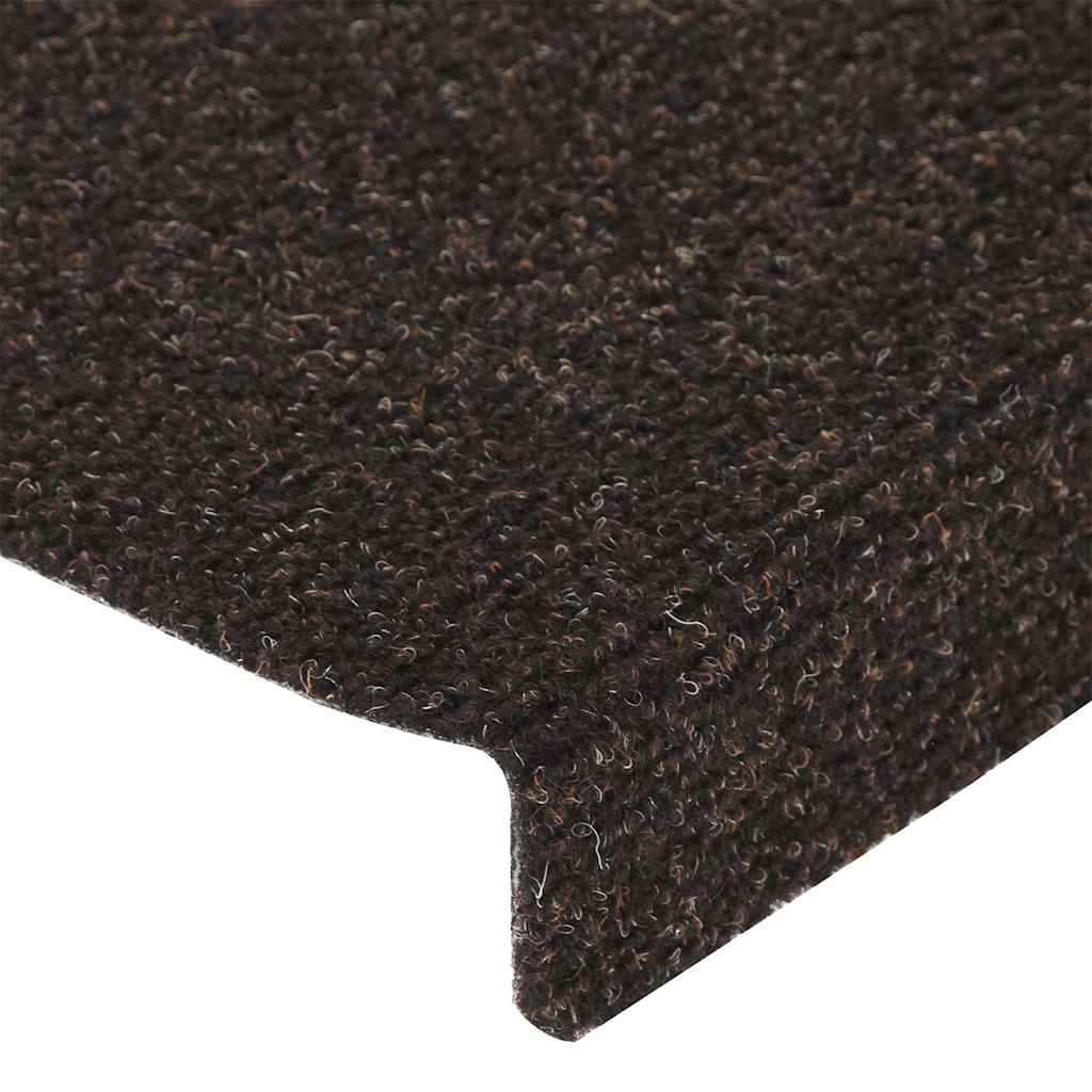 Stufenmatten Selbstklebend 30 Stk. 65x21x4 cm Dunkelbraun Rechteckiger Rand