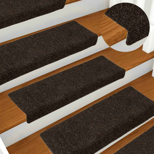Stufenmatten Selbstklebend 30 Stk. 65x21x4 cm Dunkelbraun Rechteckiger Rand