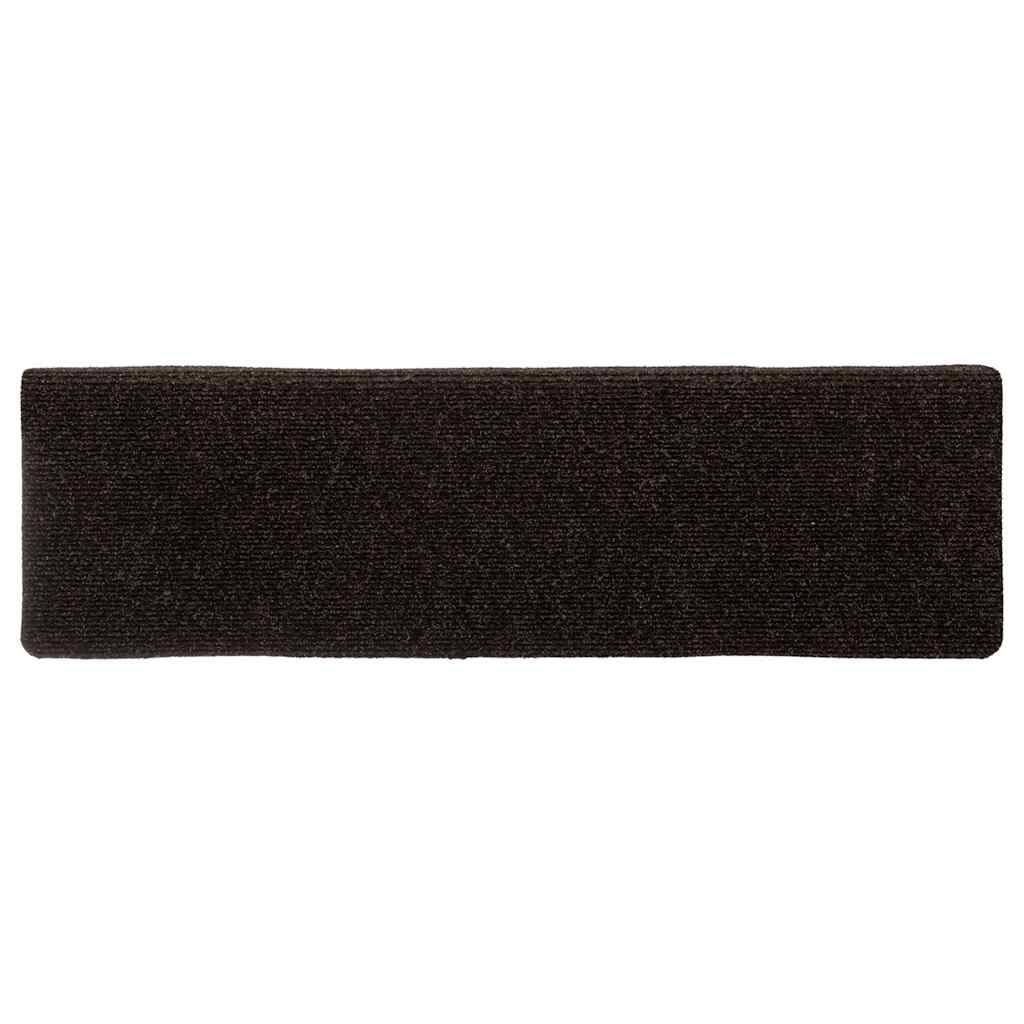 Stufenmatten Selbstklebend 30 Stk. 65x21x4 cm Braun Rechteckiger Rand