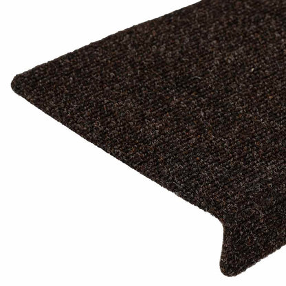 Stufenmatten Selbstklebend 30 Stk. 65x21x4 cm Braun Rechteckiger Rand