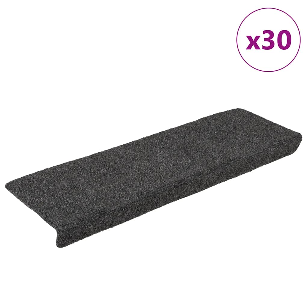 Stufenmatten Selbstklebend 30 Stk. 65x21x4 cm Anthrazit Rechteckiger Rand