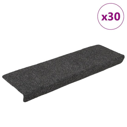Stufenmatten Selbstklebend 30 Stk. 65x21x4 cm Anthrazit Rechteckiger Rand